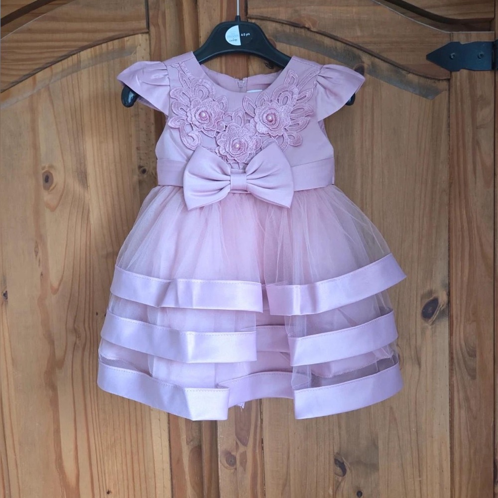 Cream Babydoll Dress with Flutter Cap Sleeves